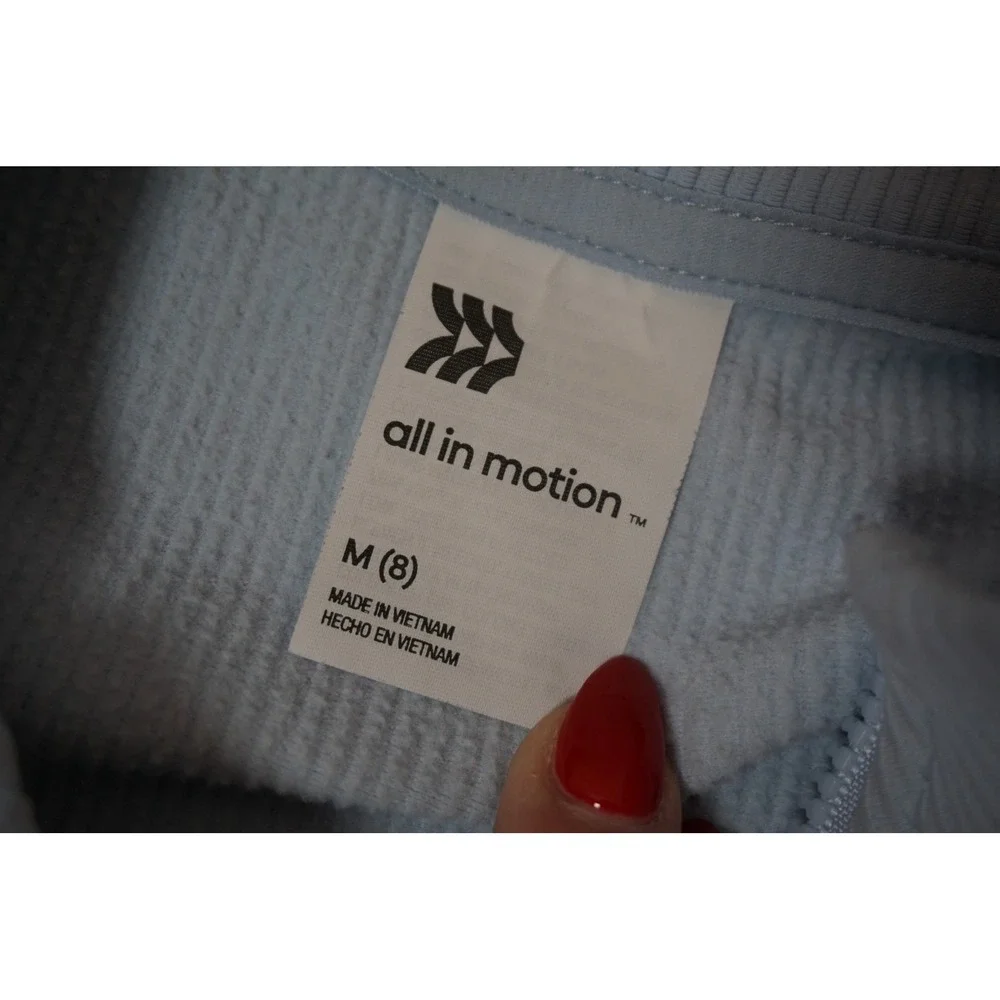 All In Motion Girls Ribbed Full Zip Active Jacket 2 Pack Blue Purple S 6/7 M 8